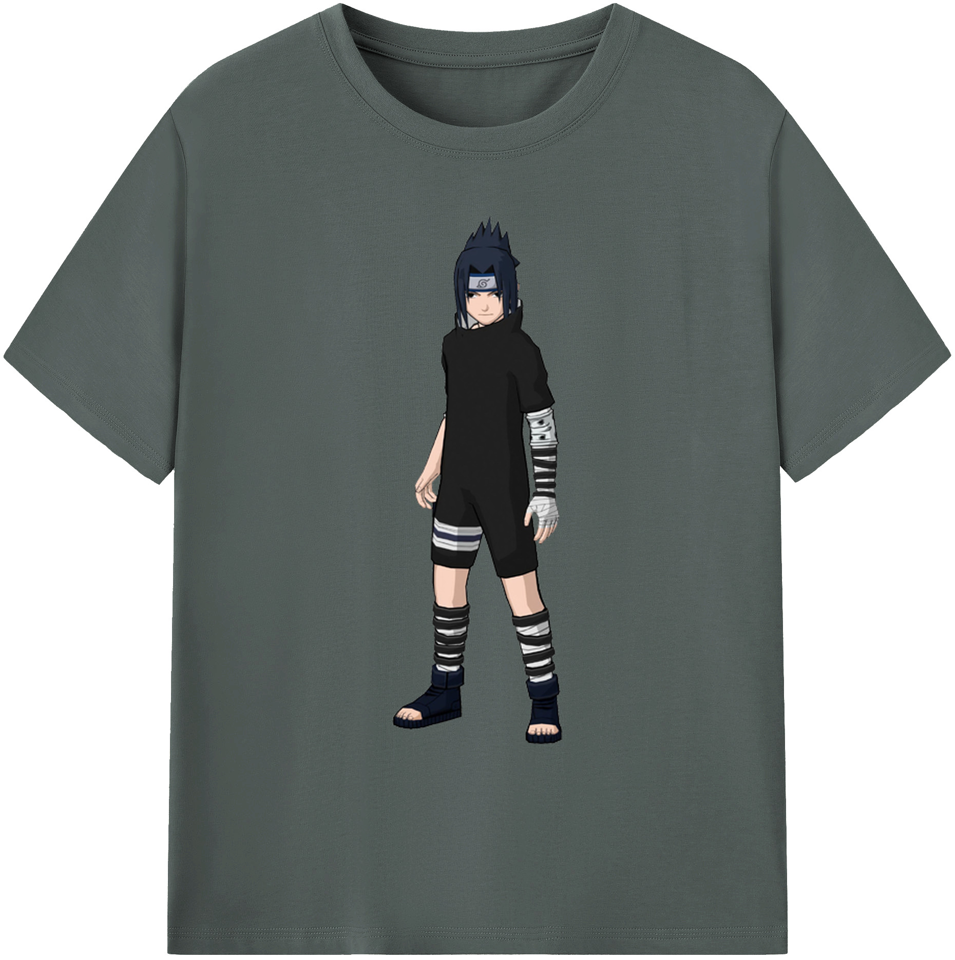 （画像用） NARUTO -ナルト- うちは サスケ Uchiha Sasuke 綿100％ メンズ半袖Tシャツ｜肌触りやわらか＆通気性